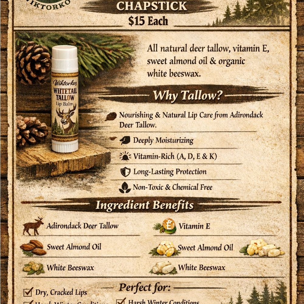 Whitetail Tallow Lip Balm